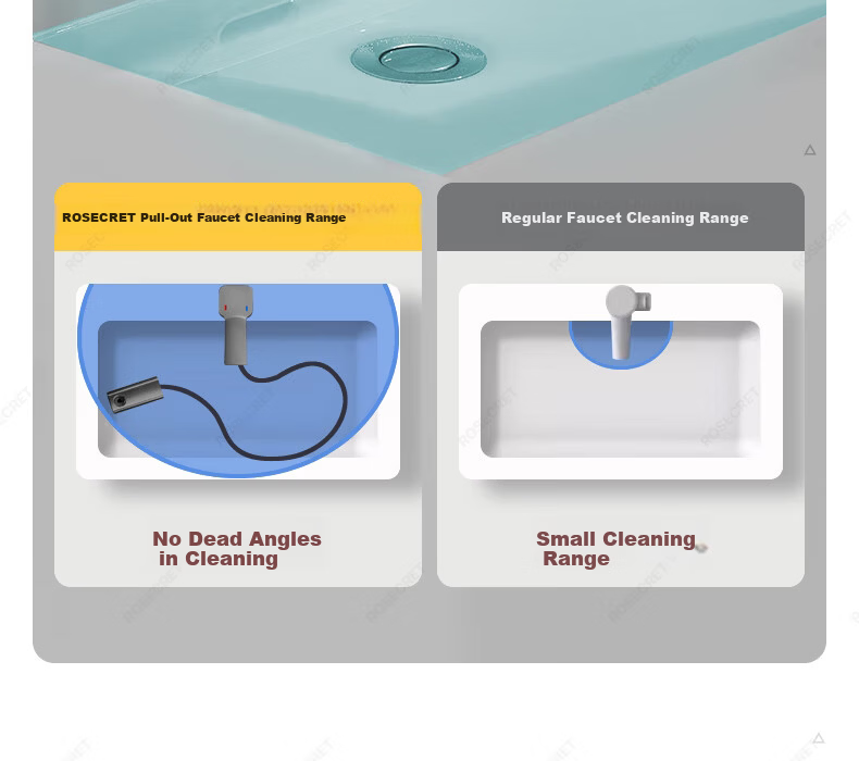 Rosecret German Basin Faucet Pull-Out Hot and Cold Bathroom Sink Faucet 9