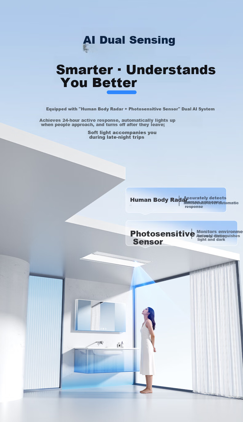 Midea JD Smart Bath Heater with Warm Air, Lighting, Ventilation, Integrated Bathroom Heater AI Human Sensor Sense X1 4