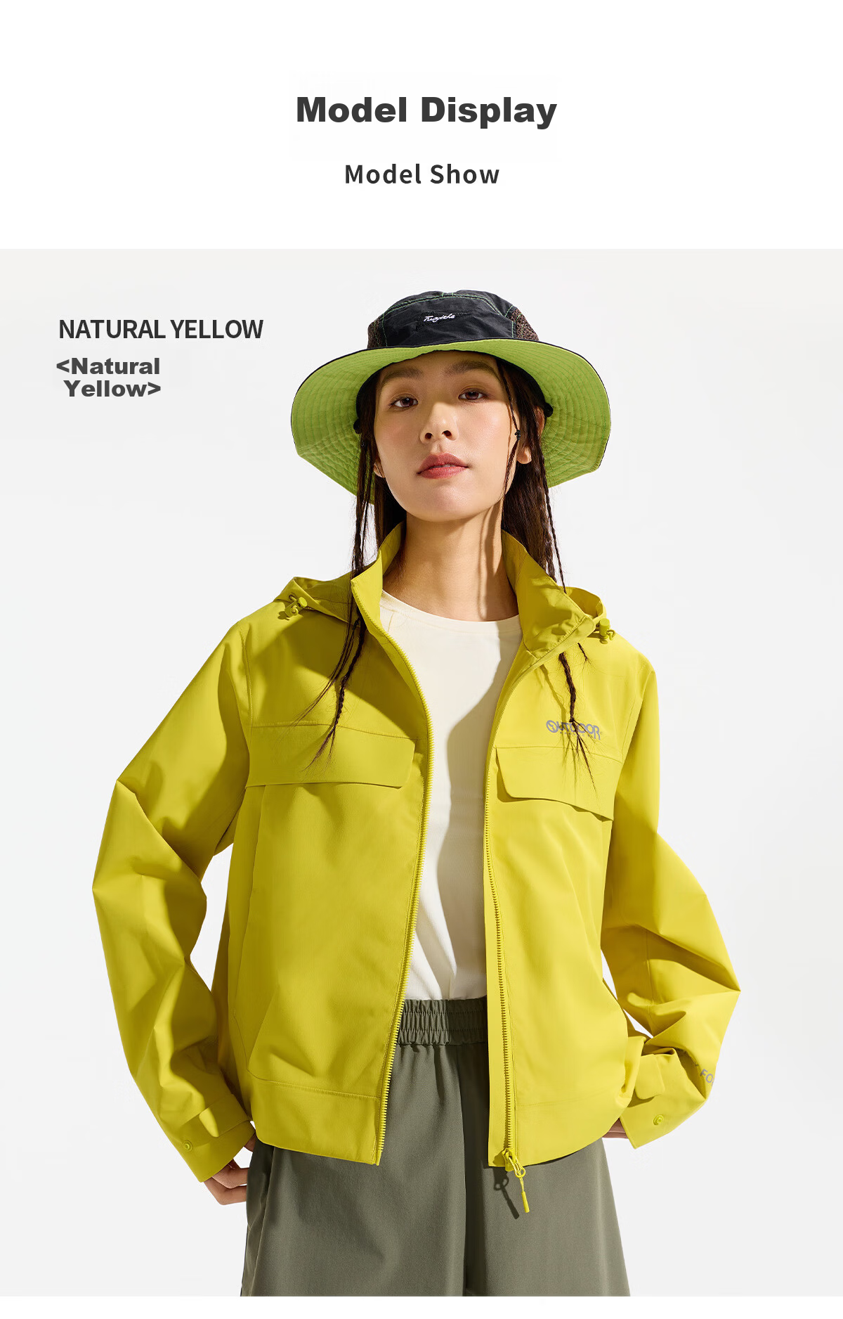 OUTDOOR PRODUCTS Women's Single-Layer Spring/Summer 2026 Fashionable Water-Repellent, Durable, Tear-Resistant Jacket OFDC612303 Natural Yellow M 13
