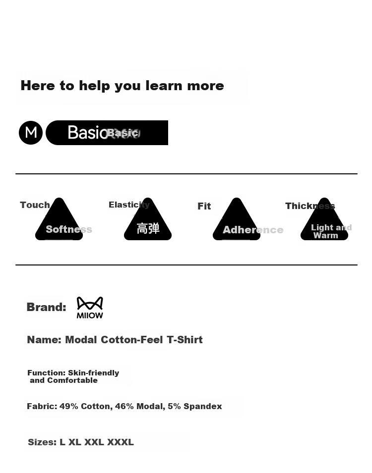 Miiow Men's Heavyweight V-Neck Modal Cotton Short Sleeve T-Shirt High-End Business Breathable Versatile Commuter Casual Base Shirt 13