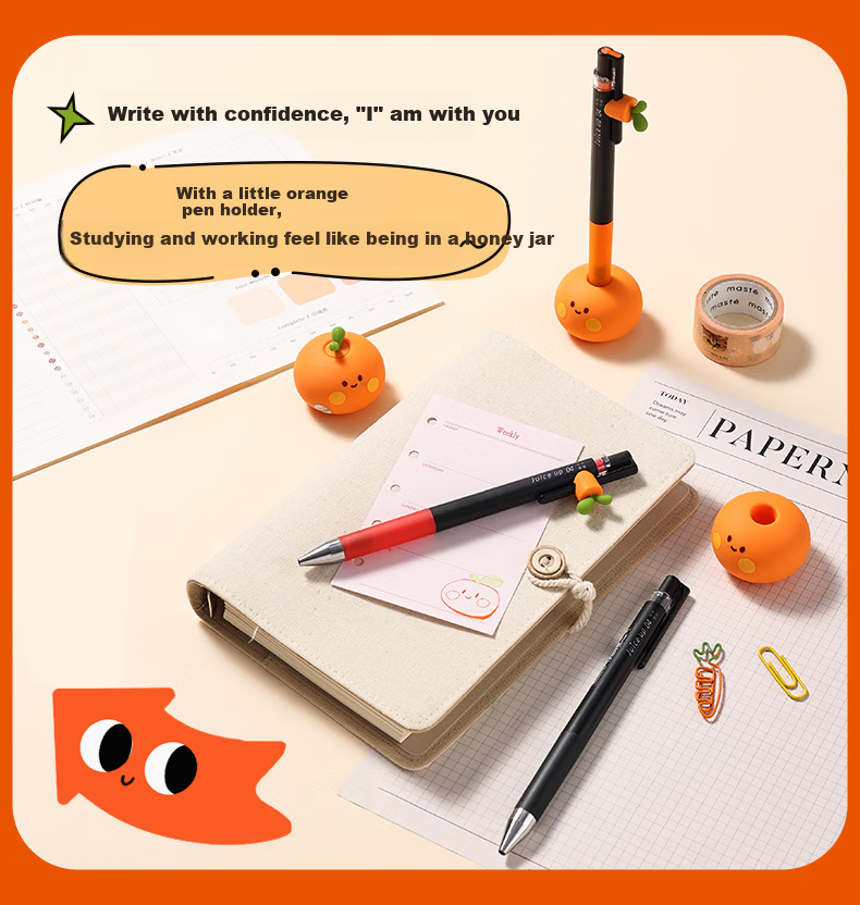 PILOT Free Gift - Full Orange Control Pen Holder 3
