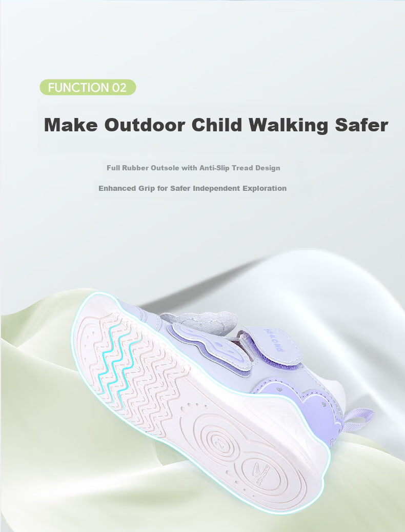 DR·KONG Toddler Walking Shoes Spring Girls Purple Butterfly Princess Kids Shoes 2B13A1014AW Purple Size 19 4