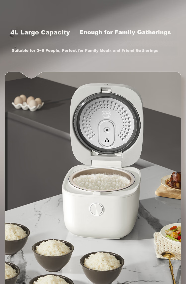 JD Original Rice Cooker for 4-5 People [IH Micro-Pressure, Zero Fluorine, Spherical Pot] Electric Rice Cooker Home Use 4L Large Capacity Multifunctional Smart Steaming And Cooking Firewood Rice 4049A 13