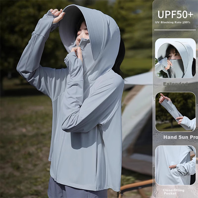 Langsha Women's Summer Sun Protection Jacket Loose Fit Versatile UV Protection Breathable Lightweight Sunscreen Coat