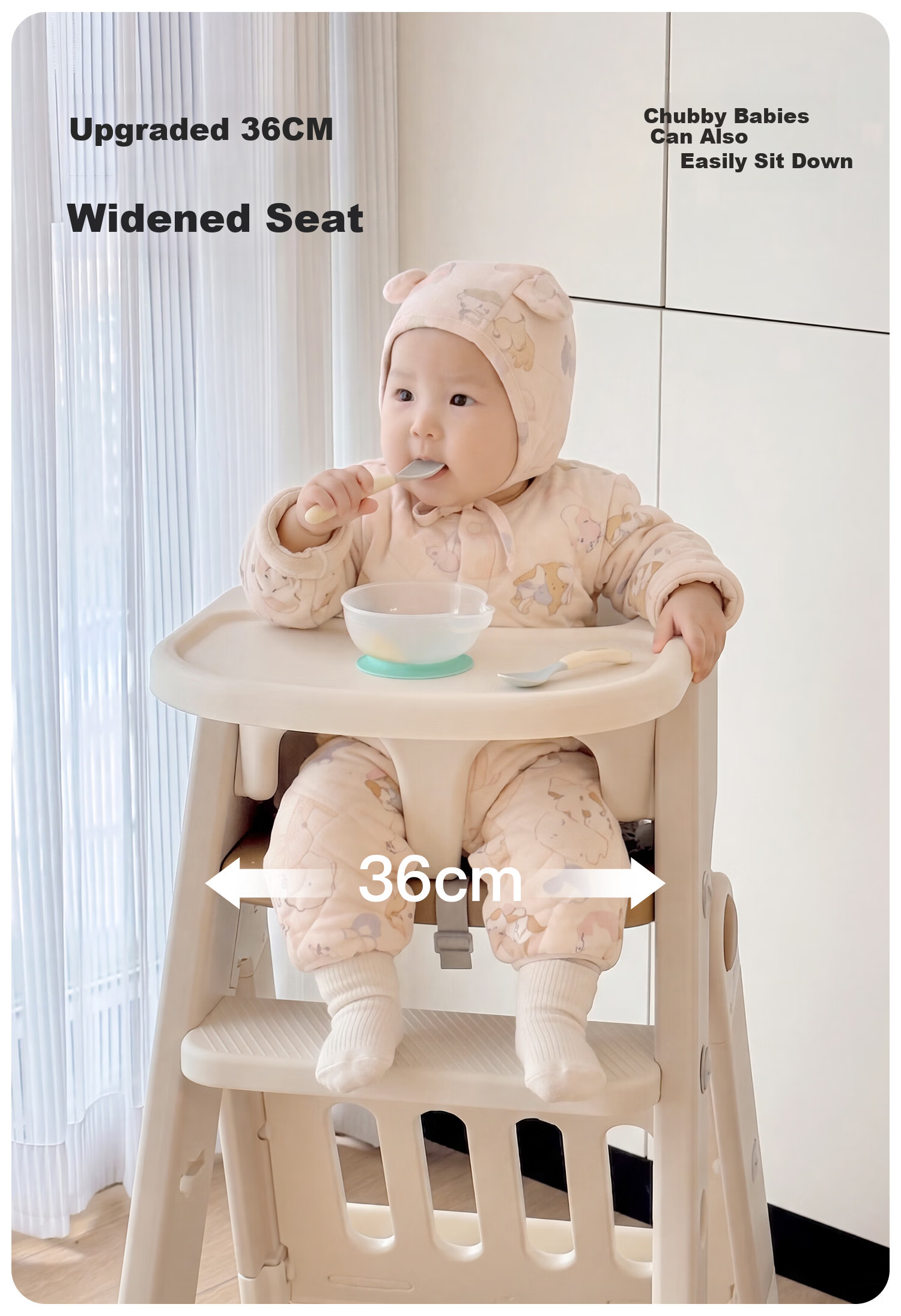 Migobear Children's Growth Chair Foldable Dining Chair Baby Learning Chair Multifunctional Infant Toddler Adjustable Seat 4