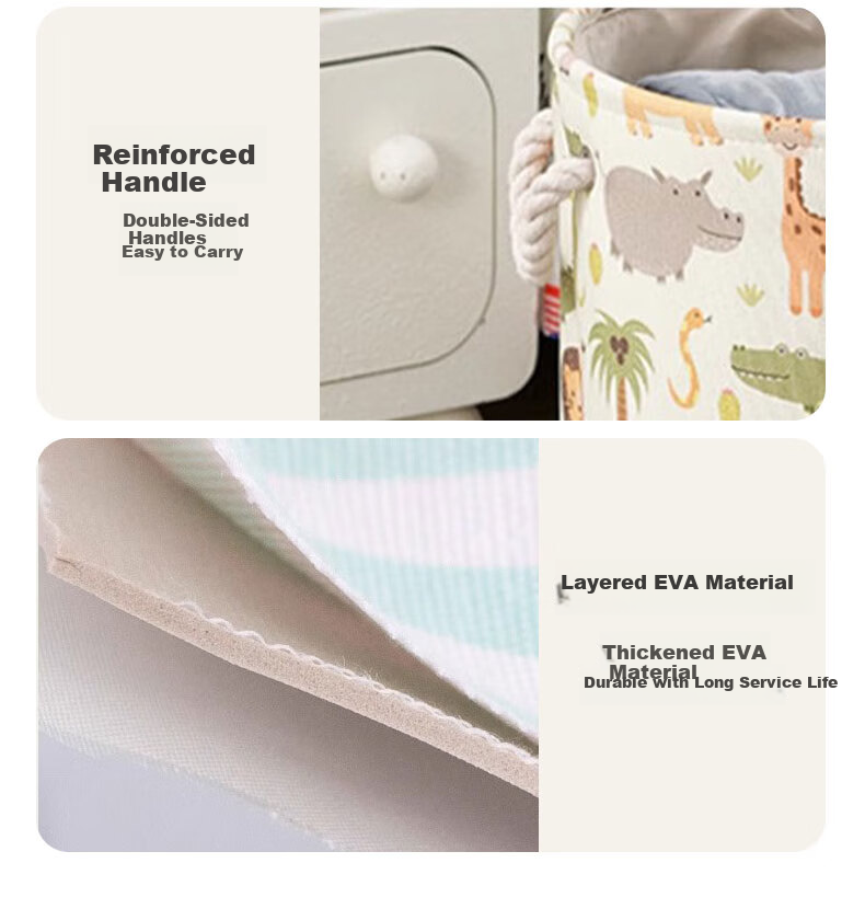 40,000 Kilometers Cartoon Fabric Toy Storage Box Large Thickened Foldable Children's Laundry Basket Baby Miscellaneous Storage Bin 9