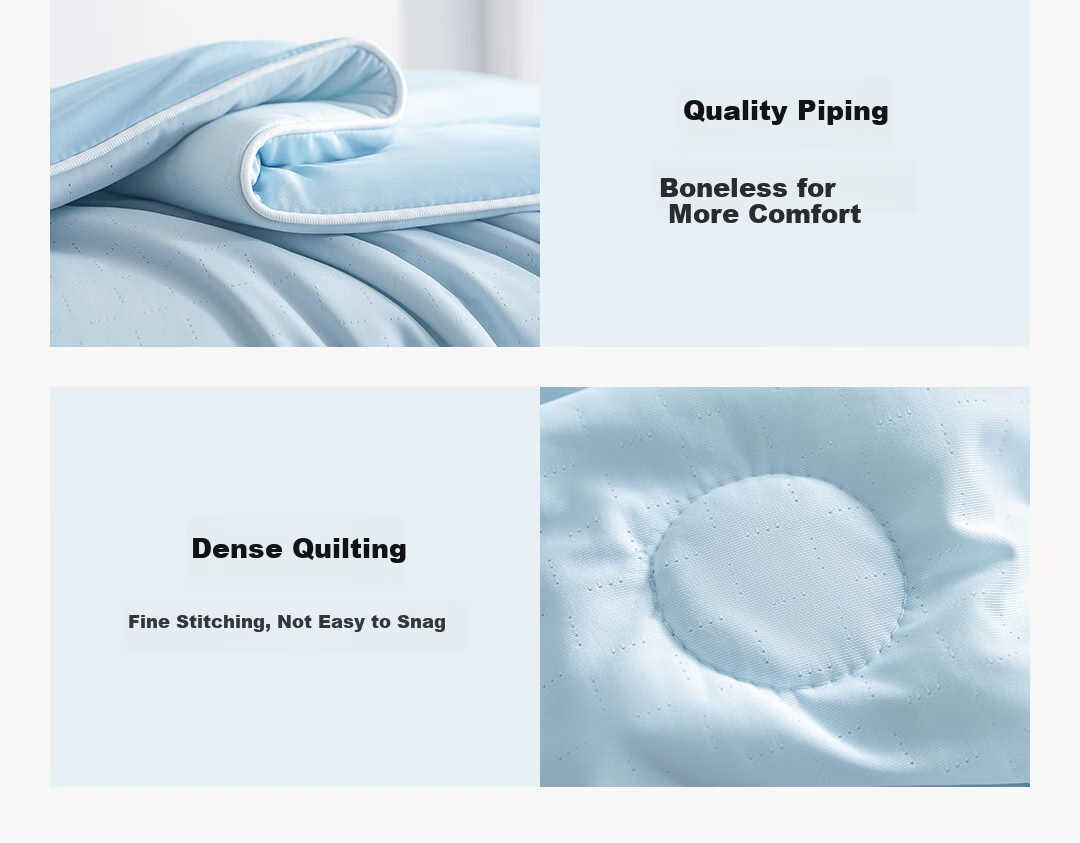 Deep Sleep Cooling Air Conditioning Quilt Ice Silk Lyocell Summer Quilt Class A Machine Washable 150*200cm Smoke Blue 33