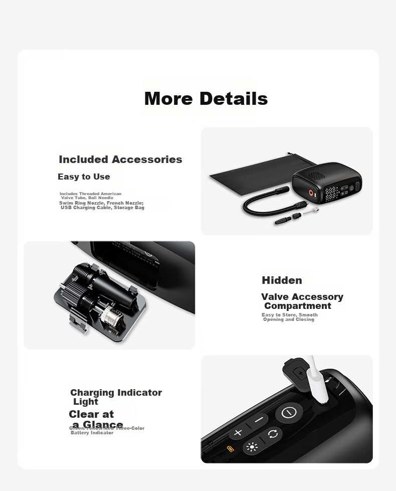 Honor Car Air Pump Portable Wireless Inflator for Car and Bicycle Tires 10