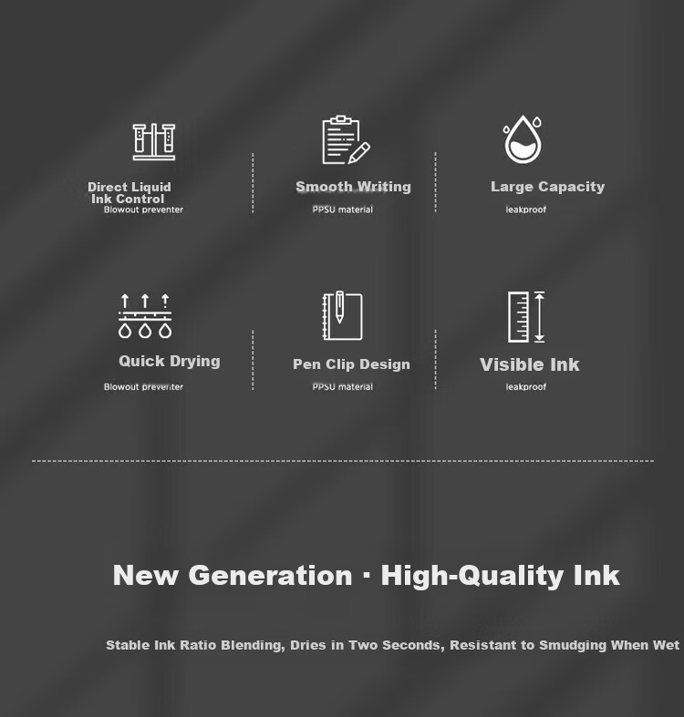 BEIFA Beifa Direct Ink Quick-Dry Rollerball Pen Signature Pen High-Capacity Writing Carbon Pen Smooth for Teachers and Students Red 15-Pack 【Back to School Essential】 3