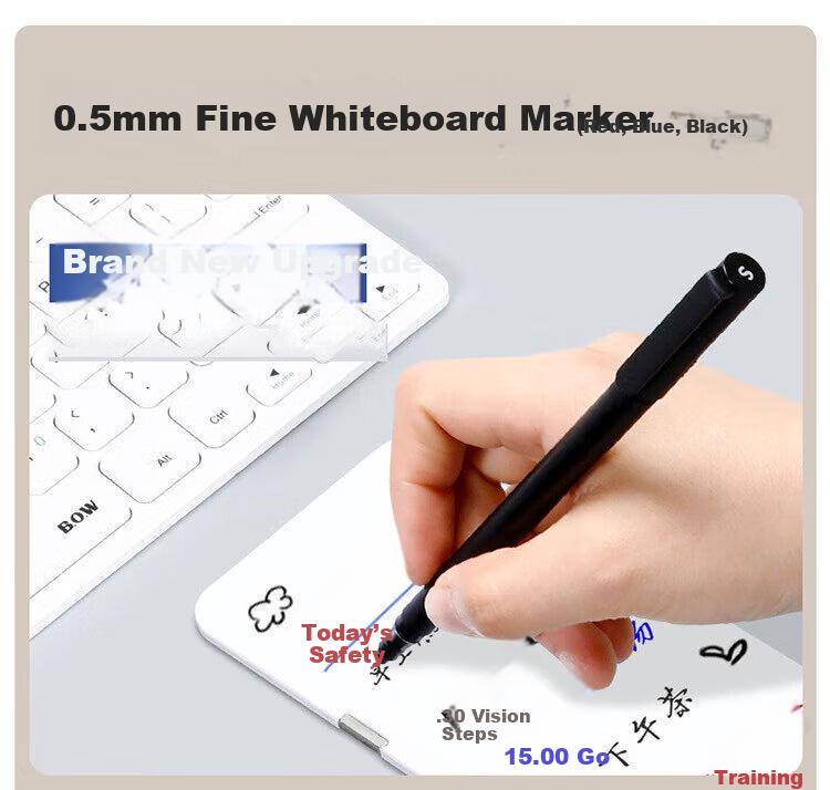 Shushan Computer Screen Side Message Board Desktop Memo Board Daily Reminder Whiteboard Sticky Notes Magnetic Erasable Office Note Pad 4