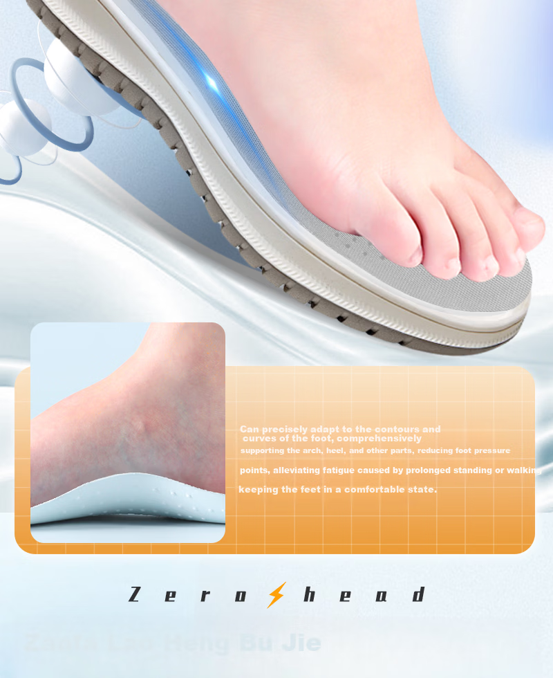 Vitality Rebound Lightweight Sports Insoles 2 Pairs Men Sweat-Absorbing Odor-Resistant Soft Breathable Cushioned Shock-Absorbing Comfortable for Long Standing Running Women Summer Size 39-40 14