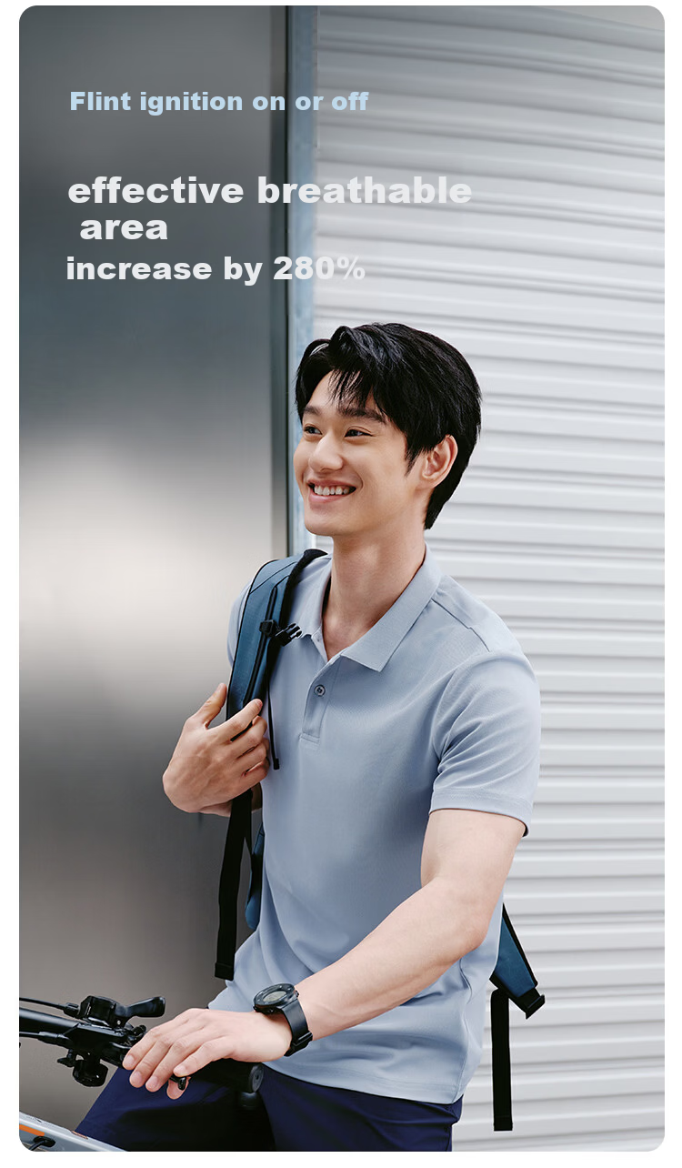 JD Jingzao Summer Men's Sports Short Sleeve T-Shirt Polo Shirt Running Fitness Outdoor Quick-Dry Gray Blue 3.0 L 10