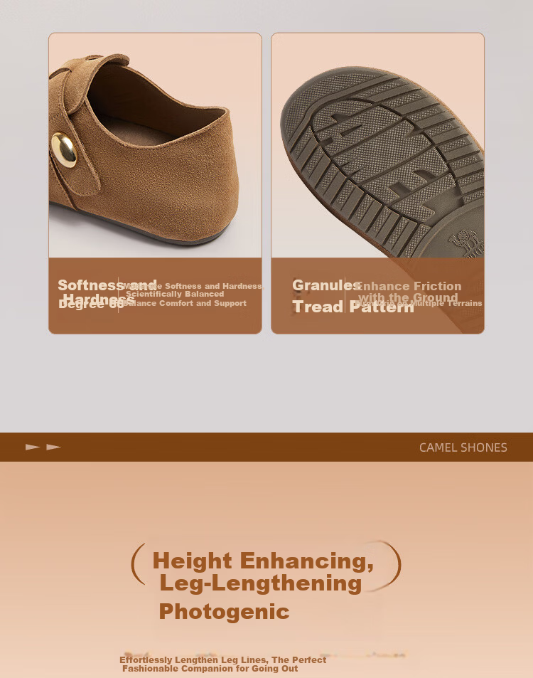 CAMEL Women's Comfortable Magic Tape Open Toe Birkenstock Sandals L26S700195 Camel Size 38 4