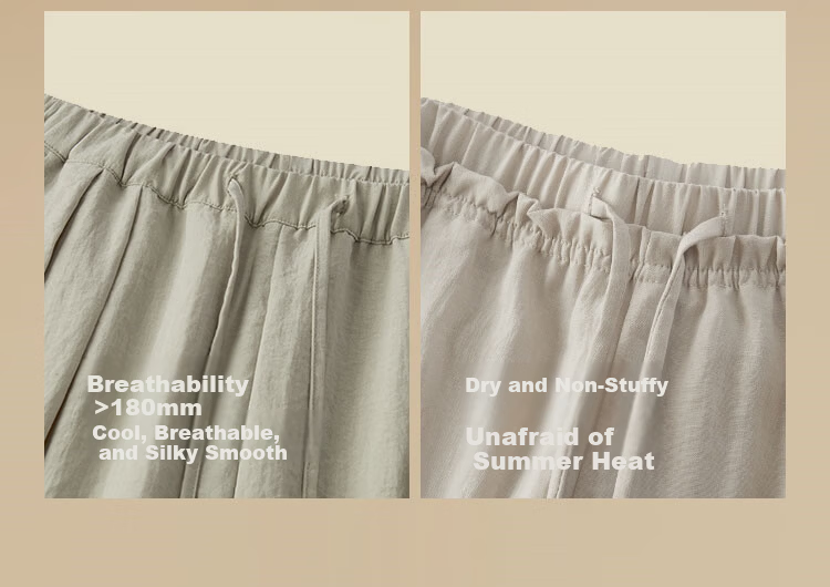 Semir Women's Casual Summer Solid Texture Ruffled Wide-Leg Loose Draped Pants 2026 Wide-Leg Trousers 109326127015B 11