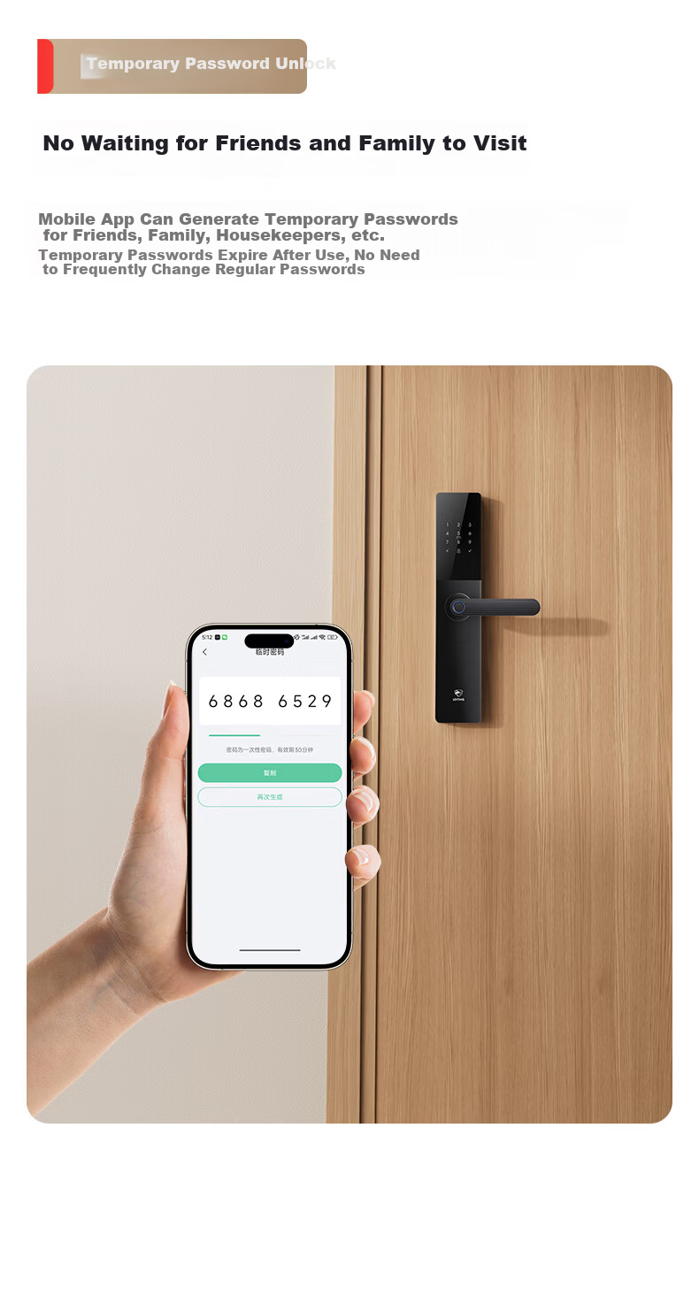 Longting Deschmann Smart Door Lock Fingerprint Password T3 (9% Off in Jiadichao Head Live Room) 13