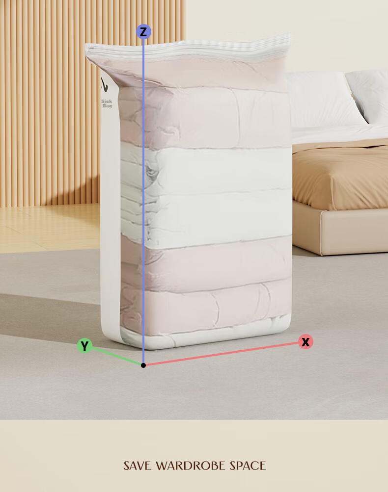 Bonny Home Vacuum Compression Storage Bags Airless Clothes Quilt Organizer Bag Thickened 3D Storage Bag for Down Jackets 6