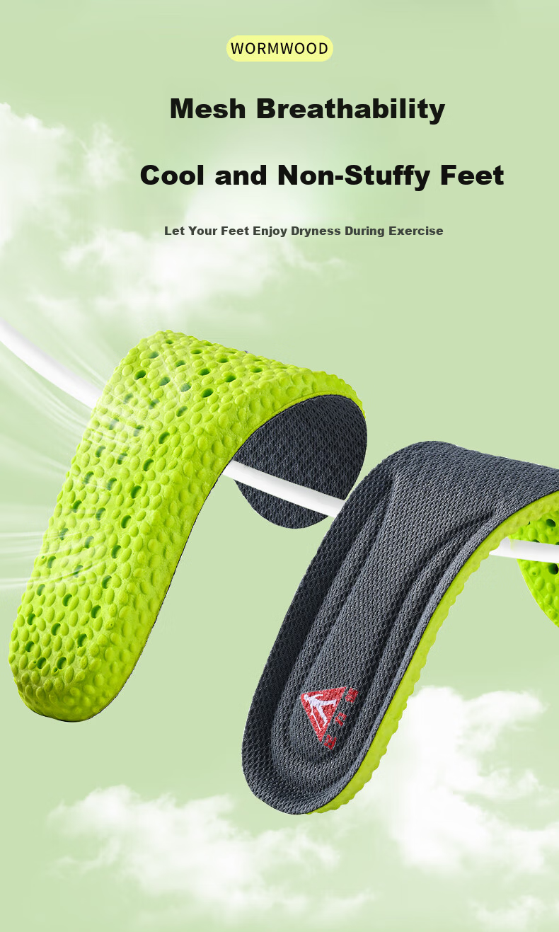 Zulijian Women's Insoles Soft Sole Comfortable Sweat-Absorbing Odor-Resistant Breathable Sports Shock Absorption Anti-Fatigue Pain Relief 5