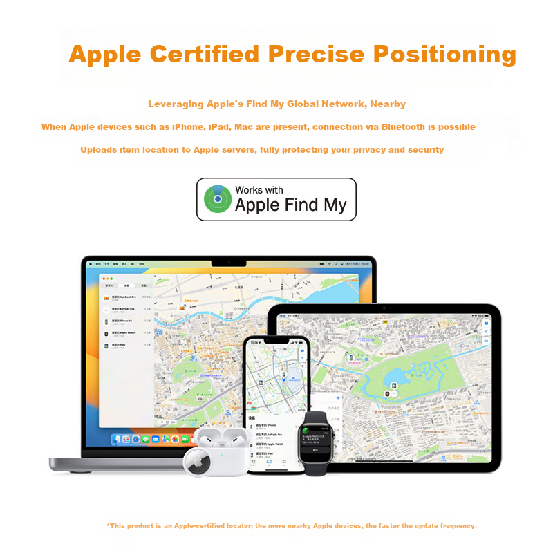 GDGO New Year Limited Edition Apple Anti-Lost Tracker Compatible with AirTag, Anti-Swapping, for Stray Cats and Dogs, Pet Anti-Choking Collar with MFi Certification, Purple