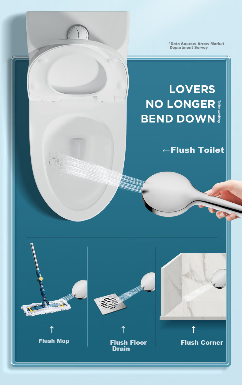 ARROW Bathroom Shower Head Pressure-Boosting Water-Saving Red Dot Award Back Spray Handheld AE58125CP 9