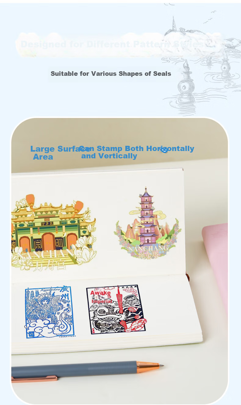 Weimei Travel Stamp A6 Collection Book Blank Stamp Journal Thickened 100 Sheets High-Quality Detachable Commemorative Magnetic Refrigerator Sticker Scenic Spot Check-in Portable Custom Logo 6