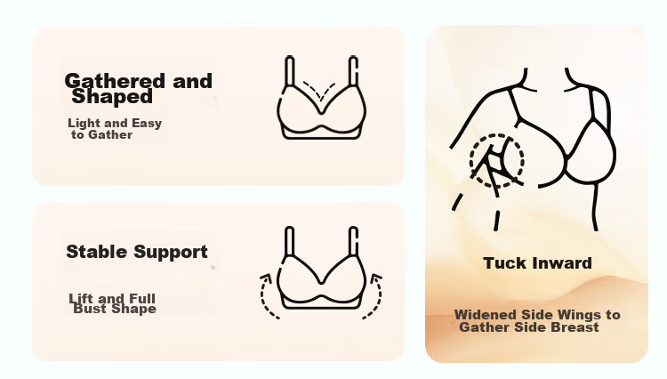 GUJIN Women's Invisible Seamless Camellia Scented Summer Cooling Breathable Push-Up Bra with Ventilated Cups 3