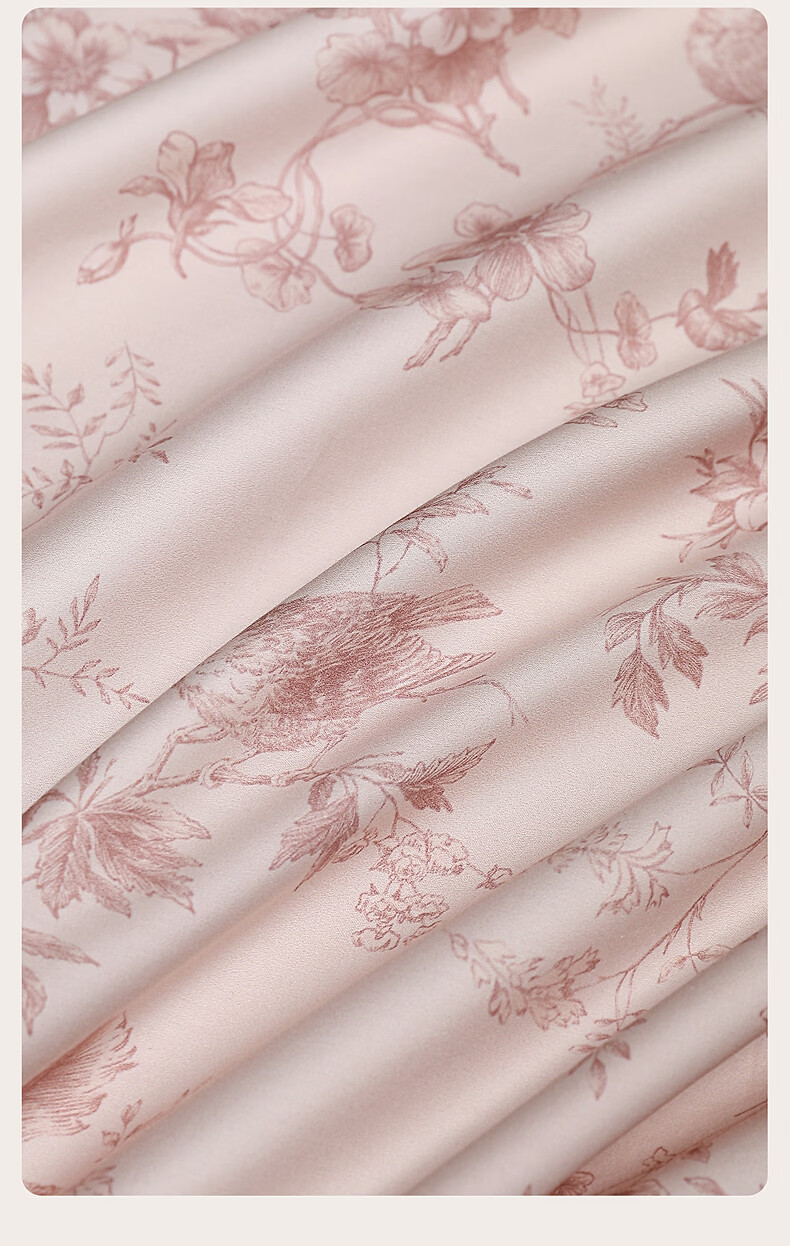 Mercury Home Textiles 100% Cotton Four-Piece Set Xinjiang Pure Cotton Printed Duvet Cover Pillowcase Antibacterial Class A Dormitory Bedroom Double 150cm×200cm 9