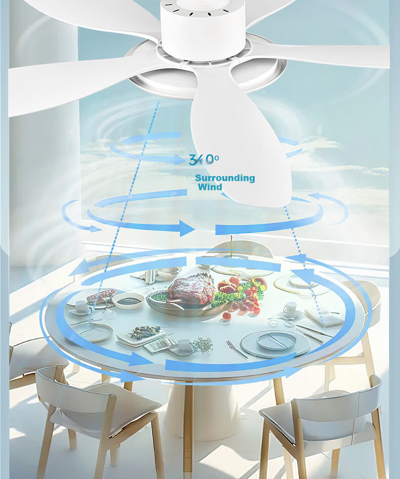 Airmate [With Installation] Ultra-thin Ceiling Fan Light Integrated Home Living Room High Wind Speed Fan Light Dining Room Ceiling Fan Bedroom 15