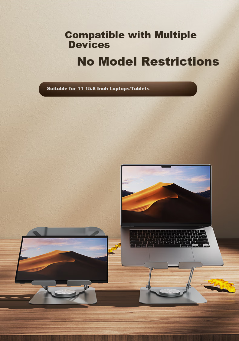 ASUS Laptop Stand 360° Rotatable Computer Stand Infinite Height Adjustable Foldable Dual-Axis Cooling Riser Compatible with ASUS VivoBook, Xiaomi, Lenovo AR2 Pro 6