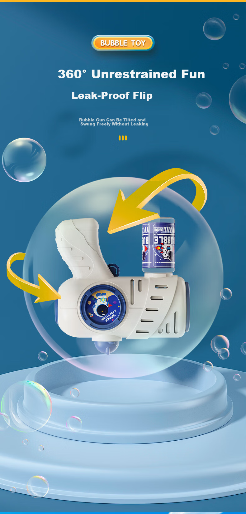 COOKSS Kids Bubble Blower Handheld Automatic Electric Bubble Gun Toy 2026 New Boys Girls Birthday Gift 5