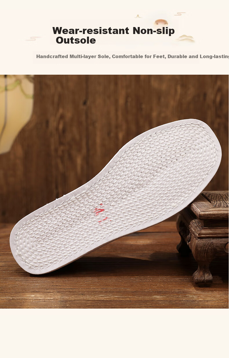 Hengyuanxiang Traditional Handmade Thousand-Layer Sole Cloth Shoes Spring Autumn Casual Elderly Old Beijing Cloth Shoes Men Black 45 7