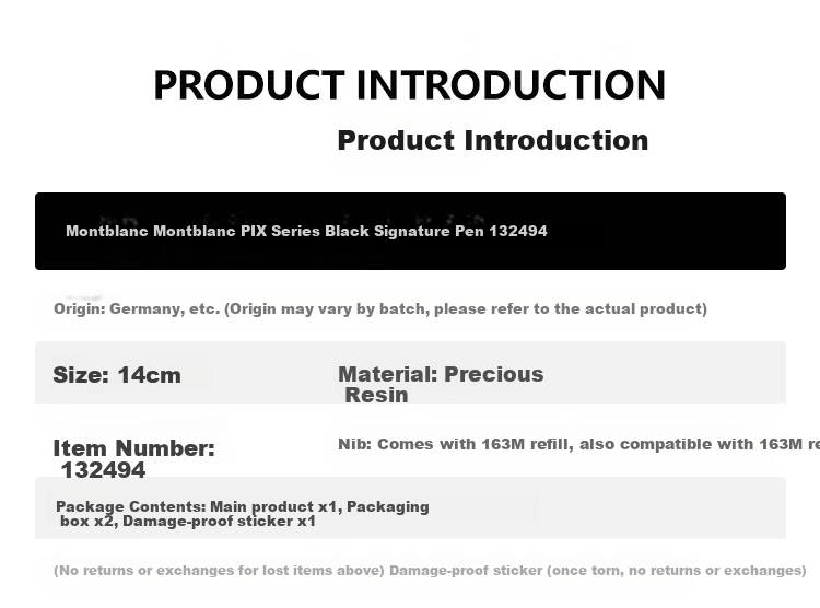 Montblanc Pix Series Signature Pen 114796/132494 [Gift] 3
