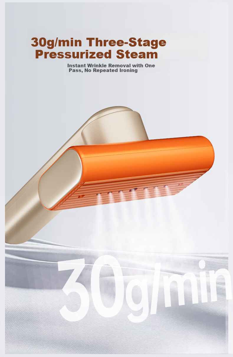 LOCK&LOCK Lucky Orange Handheld Garment Steamer Steam Iron Home Small Foldable Portable Travel Three-Layer Boost Electric Iron High Power 2026 New Model 520 Gift 7