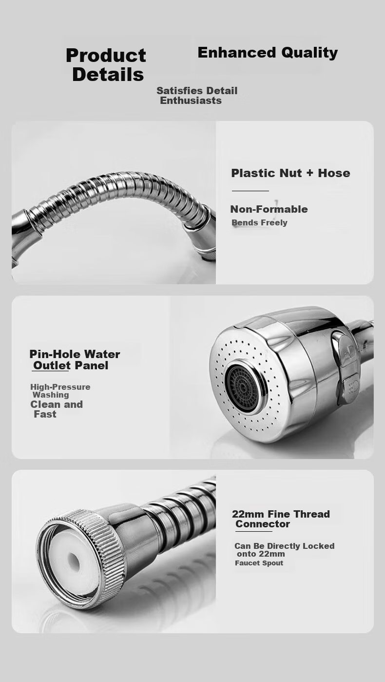 HSPA Kitchen Universal Faucet Extender, Rotating Anti-Splash Head for Bathroom, Multifunctional Extender Aerator 5221 9