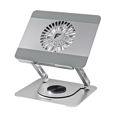 Founder FZ08 Gaming Laptop Fan Stand Open Large Area Hollow Heat Dissipator 360° Rotatable Foldable Compatible with 17.3-inch Apple Lenovo Legion