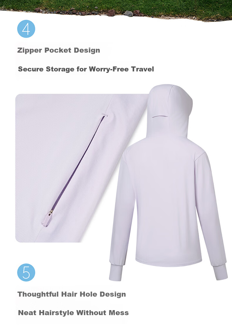 Erke Women's Knitted Sun Protection Jacket Summer Quick-Dry Ice Cooling Breathable UPF80+ Outdoor Sports Windbreaker 20