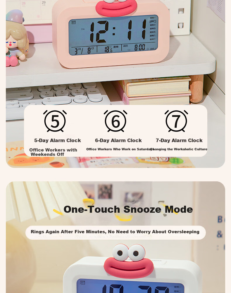 Class 3 Grade 2 Early Education Smart Alarm Clock Children's Voice Time Manager Early Learning Toy 4