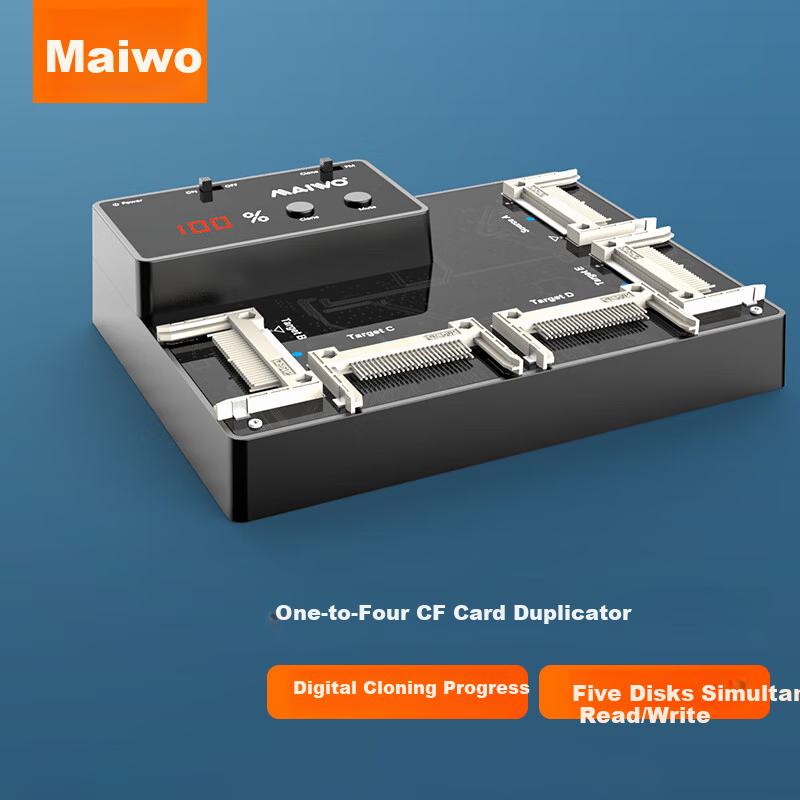 MAIWO CF Card Reader Storage Card Hard Drive Dock Hard Drive Enclosure Hard Drive Duplicator Camera Five-Bay Storage Card Duplicator Reader Writer Dock K3015CF