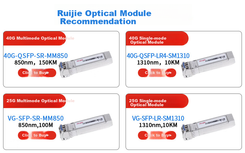 Ruijie Gigabit Single-Mode Dual-Core Fiber Module Enterprise SFP-SM1310 10KM Transmission LC Interface 1310nm Compatible Optical Port Switch Firewall Router 1