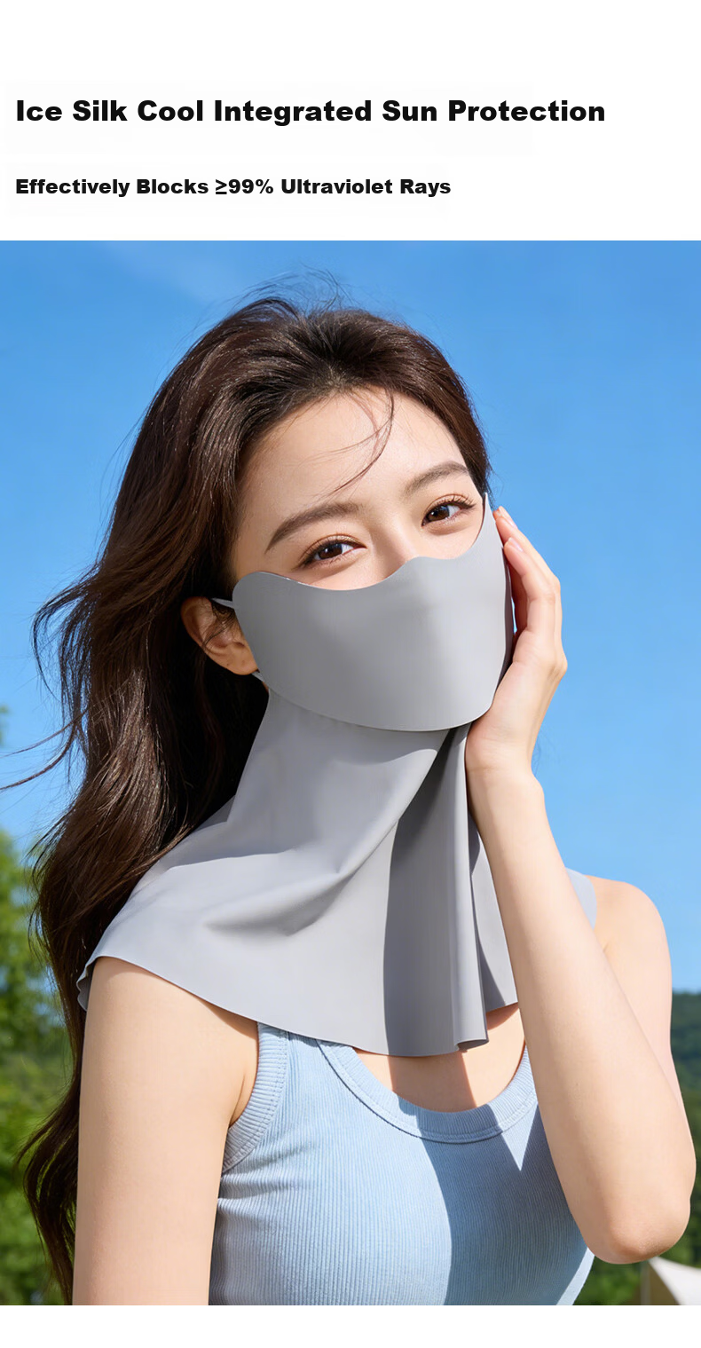 Miiow Women's Outdoor UV Protection Sun Mask High-Value 2026 Drinkable Summer Sunshade Cycling Face Cover 4
