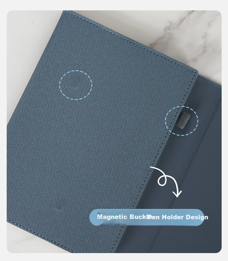 HERO A5 Business Notebook Magnetic Buckle Pen Holder Thickened Hard Cover Leather High-End Gift Meeting Office Stationery Lined Tearable Diary Journal 3