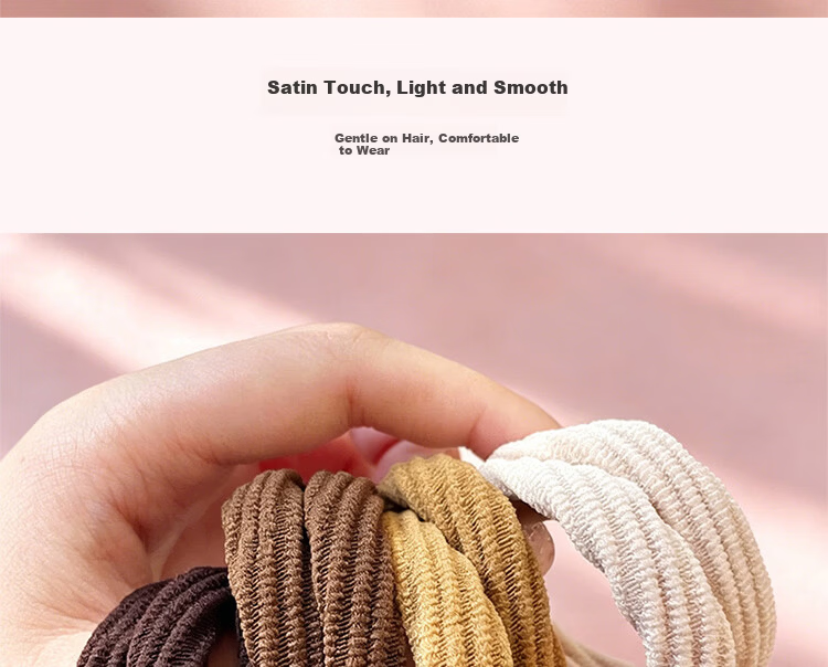 Beauty Note High Elastic Hair Tie for Women, Hair Band, No Hair Damage, Rubber Band, Student Hair Accessory for High Ponytail and Bun 6