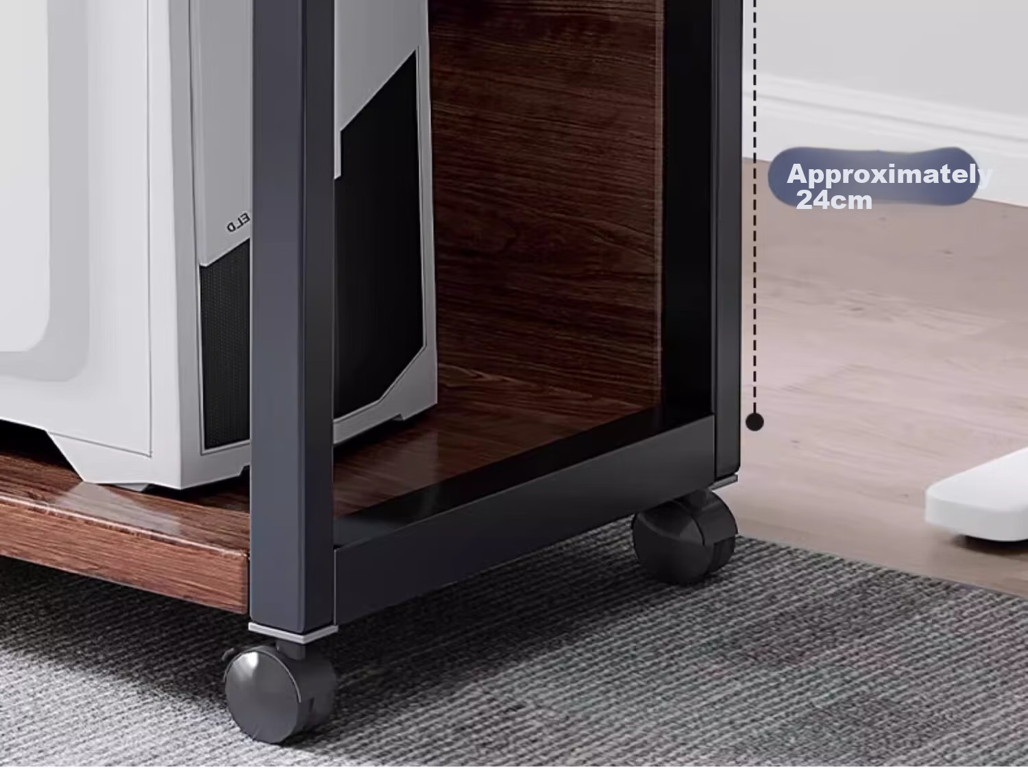 OLENOUFENG Storage Rack Printer Stand Floor Storage Rack Simple Host Bracket Multi-layer Shelving Mobile Shelf 8