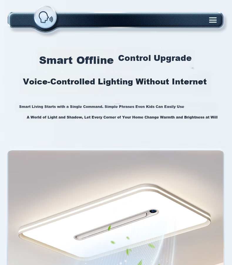 ASUS Lighting AI Voice Smart Full-Spectrum Bladeless Fan Light Ceiling Screen Display Minimalist Invisible Oscillating Fan Light for Bedroom and Dining Room 13