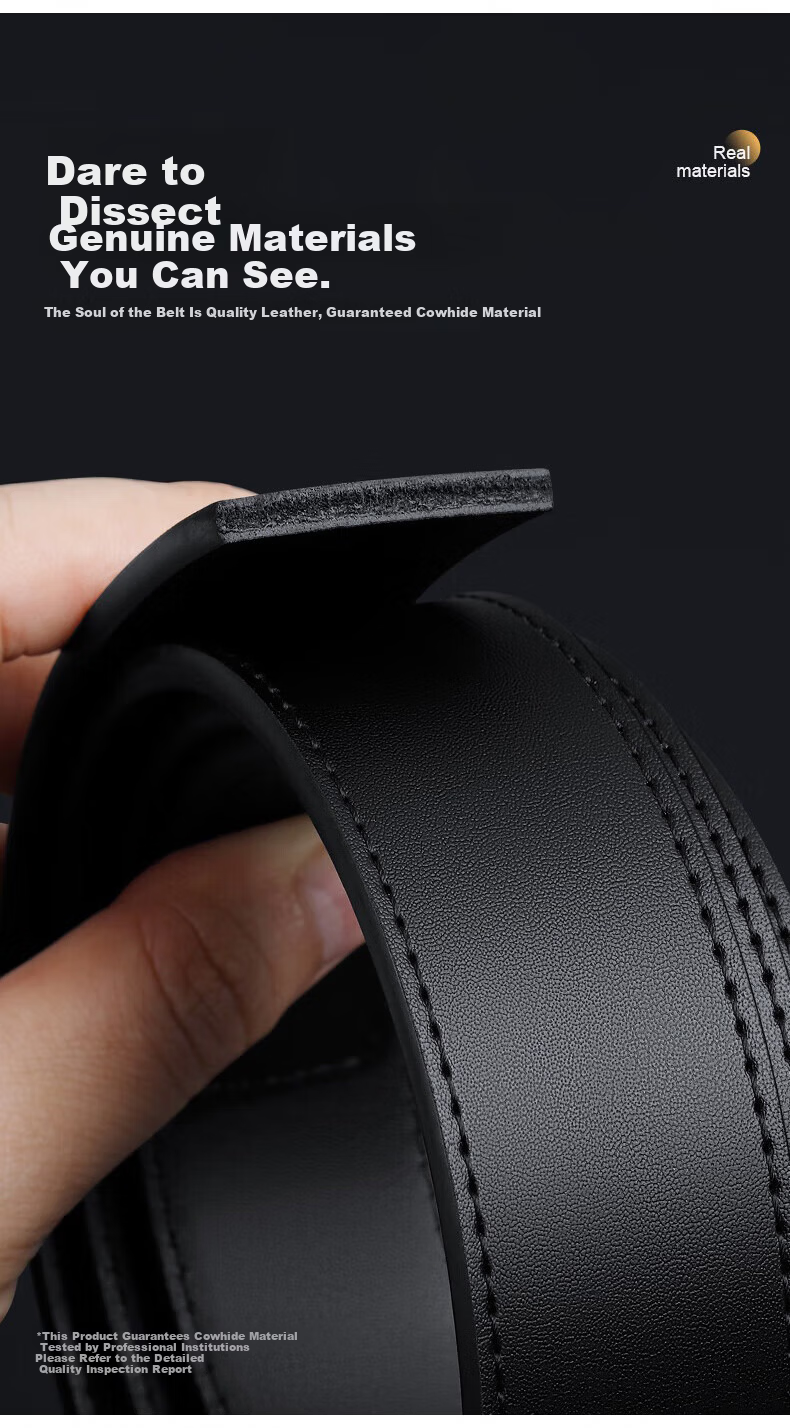 JEEP Men's Genuine Leather Belt 2026 New Pin Buckle Waist Belt High-End Practical Father's Day Gift for Dad 10