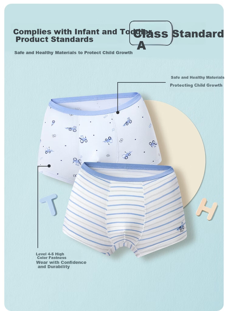 Threegun Kids A-Class Antibacterial Modal Boys Boxer Briefs (2-Pack) Set 4 130 T50083B01 5