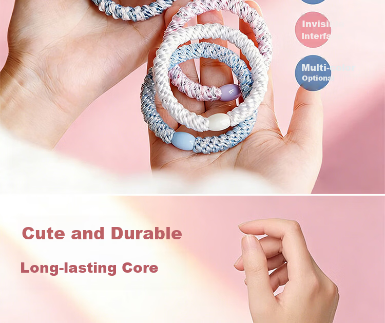 Beauty Note High Elastic Hair Tie for Women, Hair Band, No Hair Damage, Rubber Band, Student Hair Accessory for High Ponytail and Bun 5