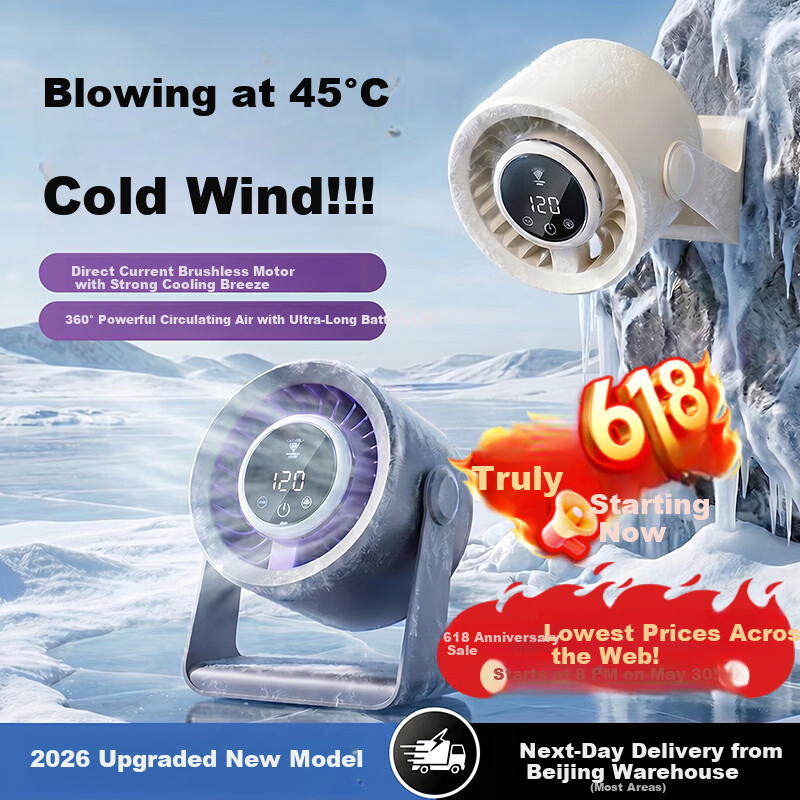 DIAMOND 26 New Model Wireless Wall and Table Fan USB Multi-Purpose Small Fan for Kitchen Office Dormitory Outdoor Long Battery Life XR