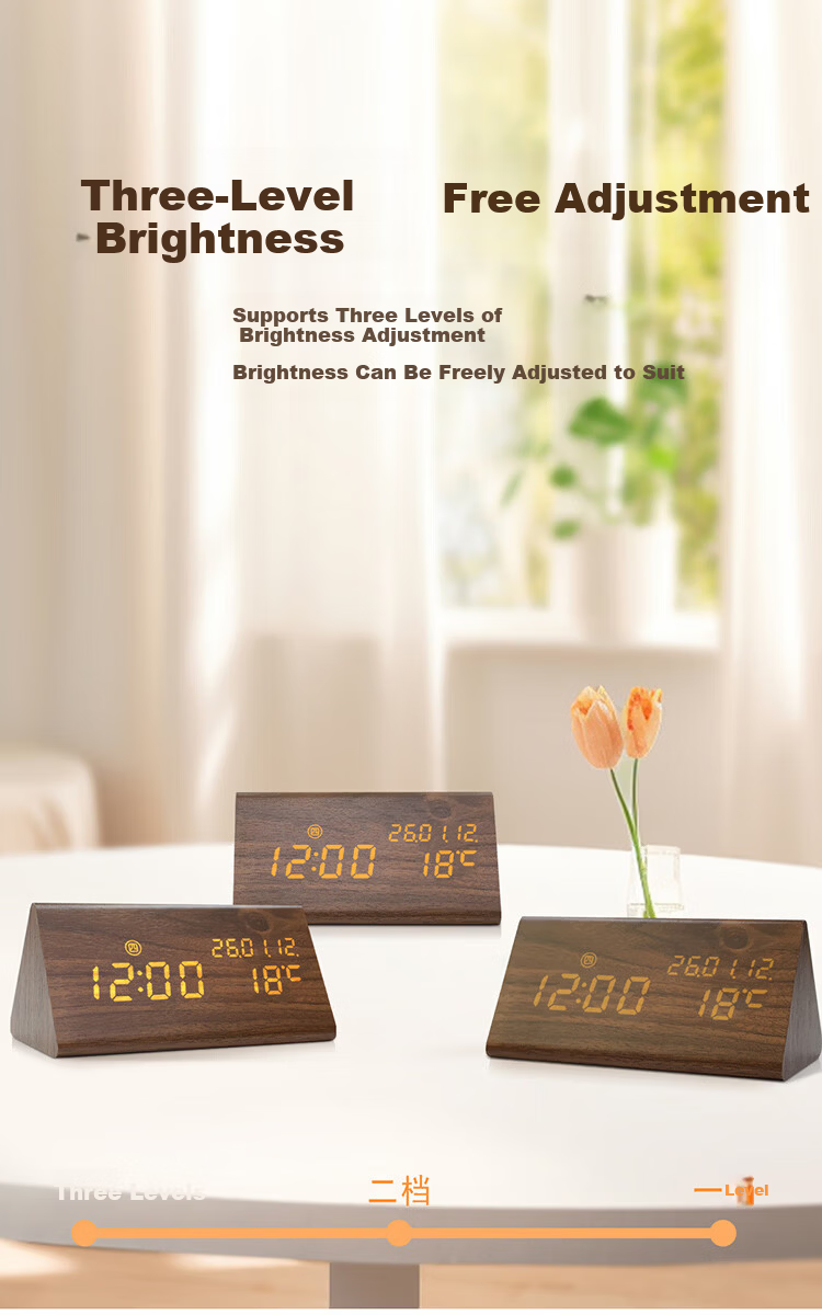 WOOD SHOW Alarm Clock Smart 2026 New Model Student-Specific Wake-Up Device Retro LED Digital Display Electronic Clock for Boys And Girls, Powerful Awakening Small Alarm Clock Gift 11