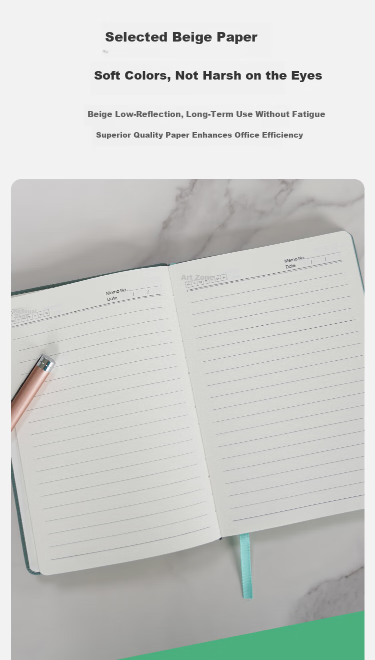 HERO New A5 Business Notebook Thickened Hard Cover Soft Leather Simple High-End Gift Meeting Portable Office Stationery Lined Detachable Diary Journal Binder 3