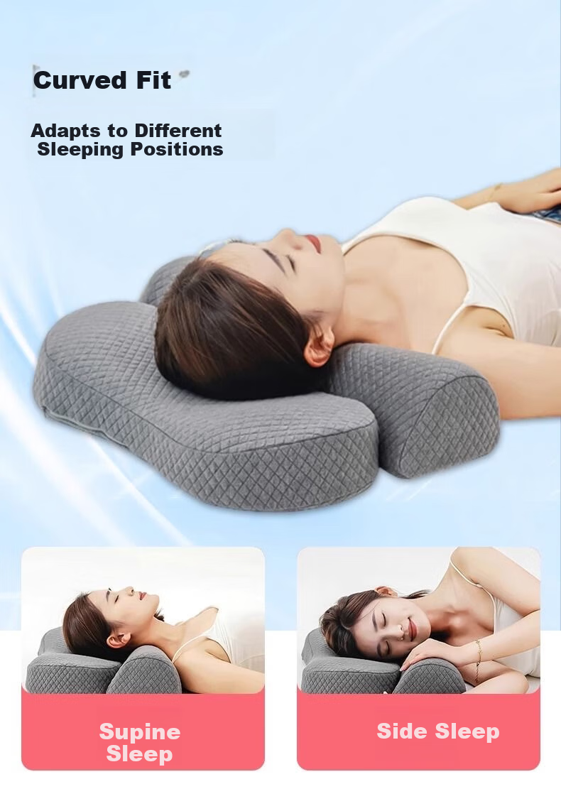 Aijiepu Cervical Pillow Neck Support Pillow Memory Foam Anti-Snore Deep Sleep Pillow for Adults Cervical Spondylosis Nap Pillow 6